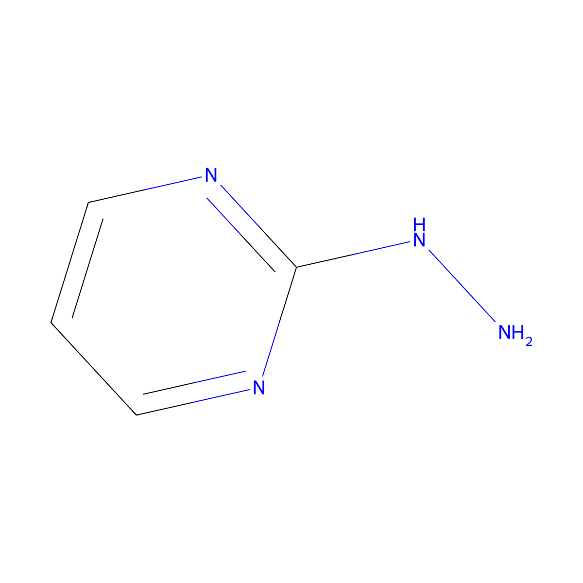 2-Hydrazinylpyrimidine molecular structure, CAS 7504-94-1