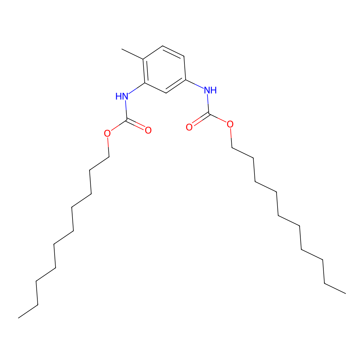 Didecyl (4-methyl-1,3-phenylene)biscarbamate molecular structure, CAS 7504-97-4
