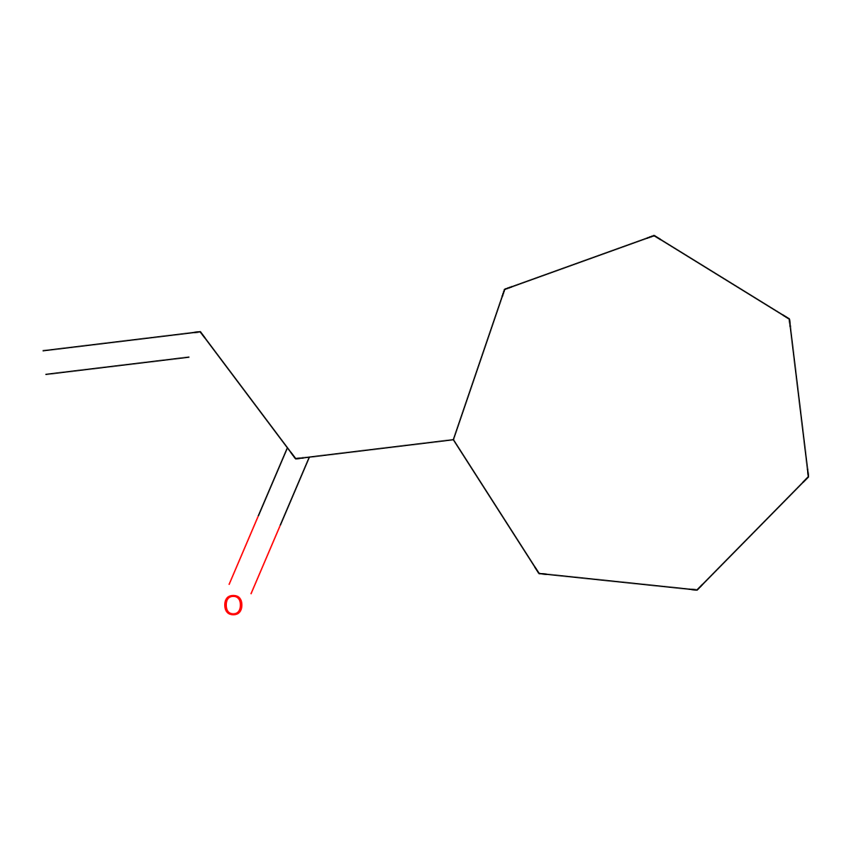 1-Cycloheptylprop-2-en-1-one molecular structure, CAS 75040-33-4