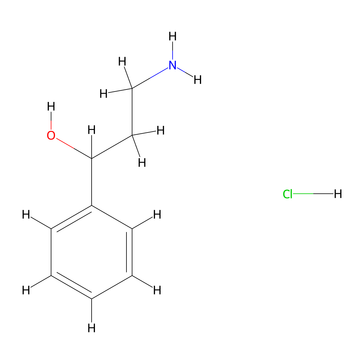 3-Amino-1-phenylpropan-1-ol hydrochloride molecular structure, CAS 7505-01-3