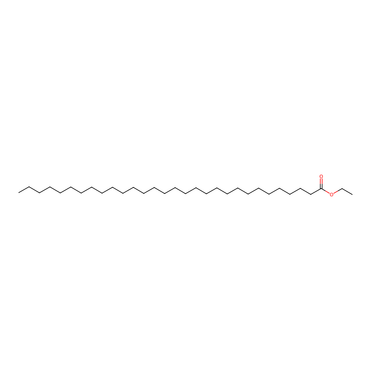 Ethyl triacontanate molecular structure, CAS 7505-12-6