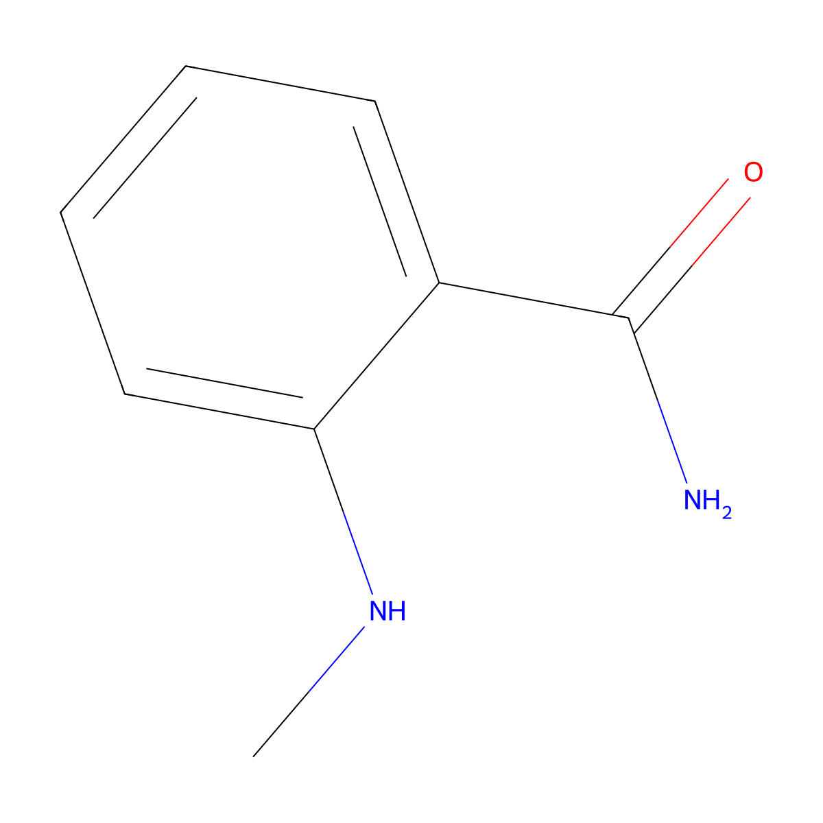 2-(Methylamino)benzamide molecular structure, CAS 7505-81-9