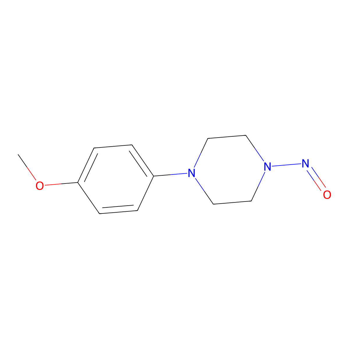1-(4-Methoxyphenyl)-4-nitrosopiperazine molecular structure, CAS 75051-59-1