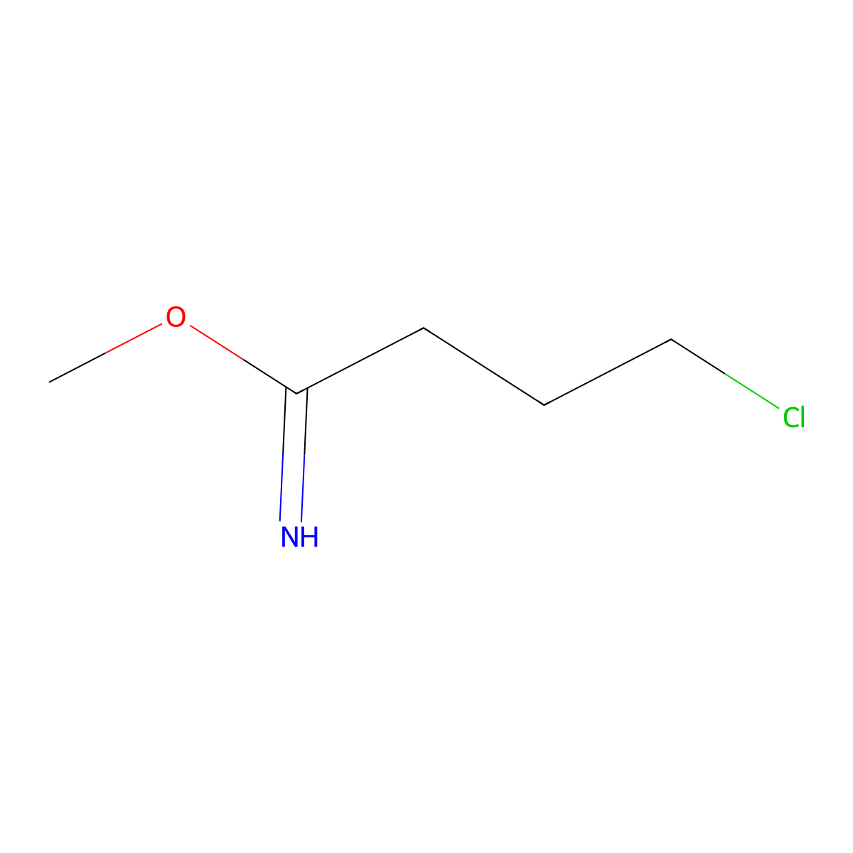 Methyl 4-chlorobutanimidate molecular structure, CAS 750522-57-7