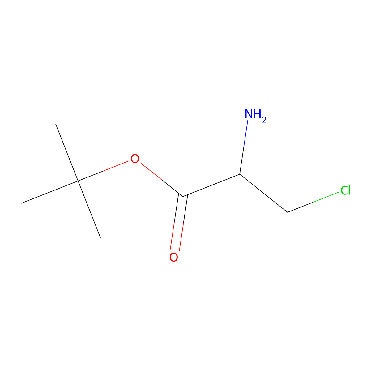 tert-butyl (2S)-2-amino-3-chloropropanoate molecular structure, CAS 750526-39-7