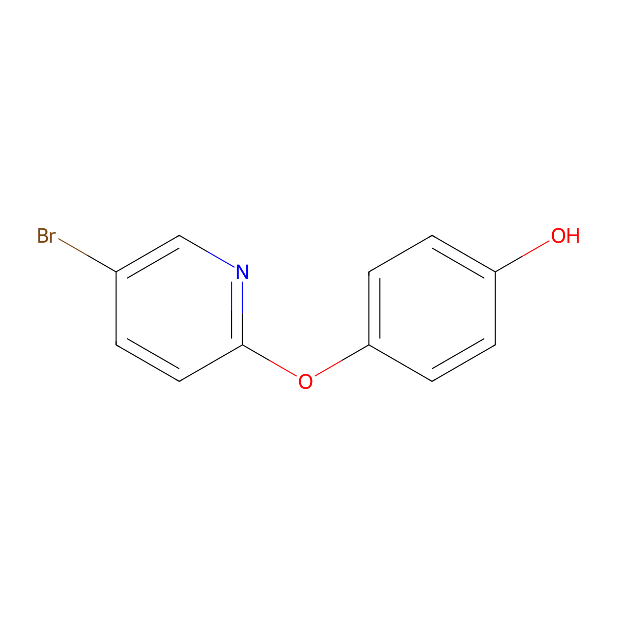 4-[(5-Bromopyridin-2-yl)oxy]phenol molecular structure, CAS 75053-81-5