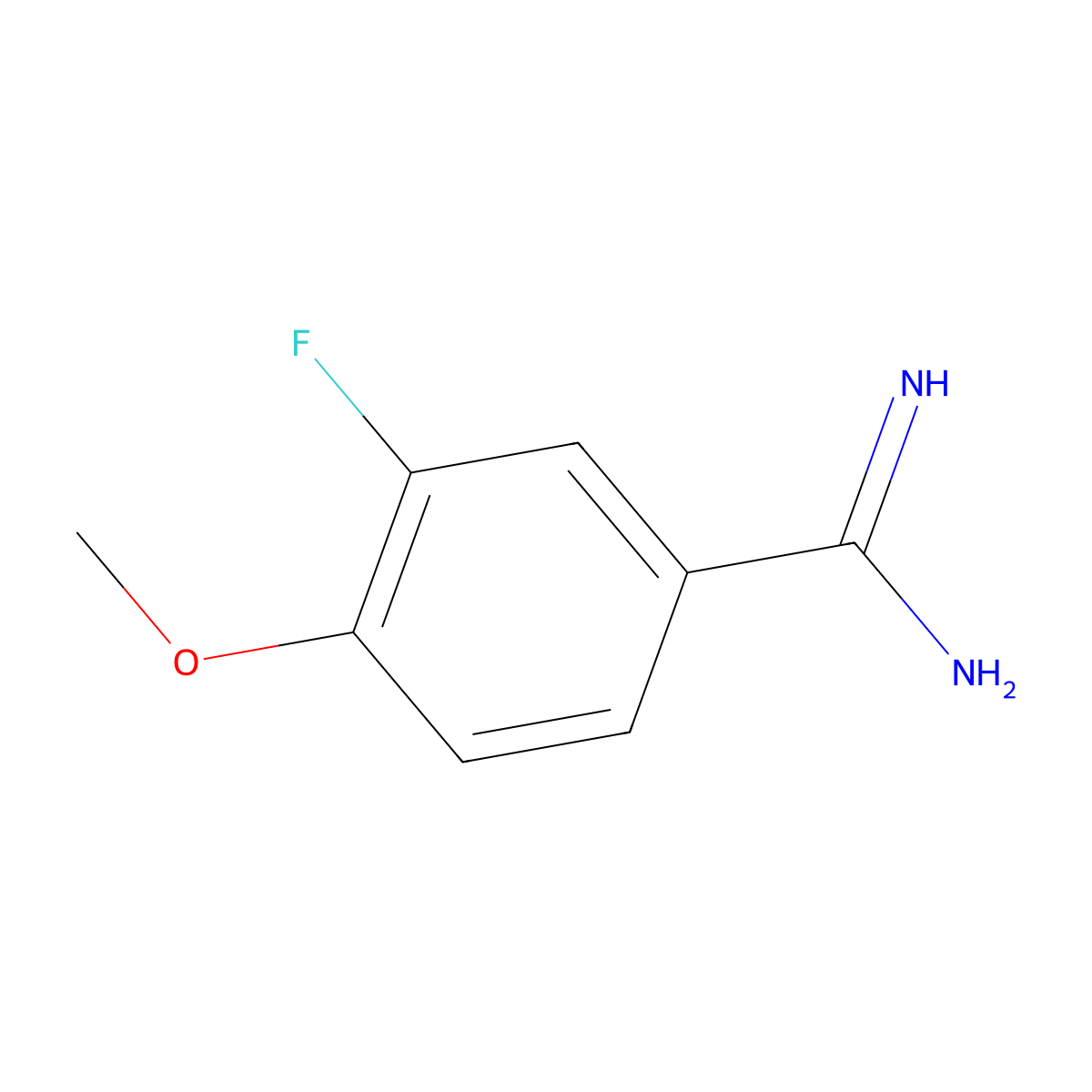 3-Fluoro-4-methoxybenzamidine molecular structure, CAS 750536-63-1