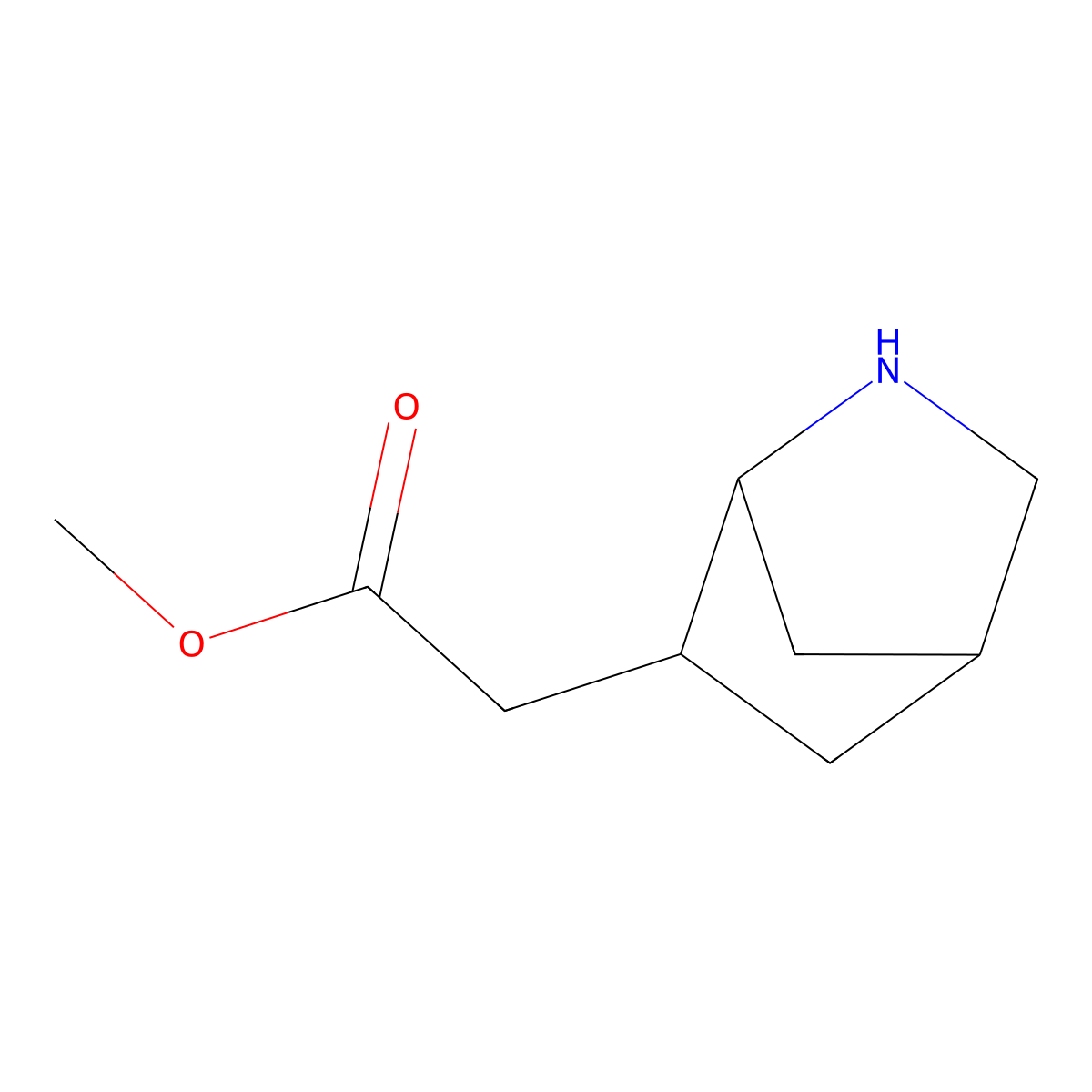 Methyl 2-{2-azabicyclo[2.2.1]heptan-6-yl}acetate molecular structure, CAS 750549-61-2