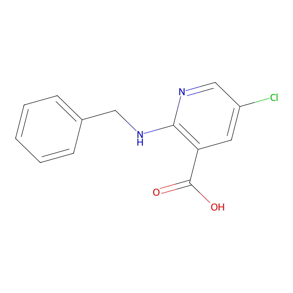 2-(Benzylamino)-5-chloronicotinic acid molecular structure, CAS 750549-62-3