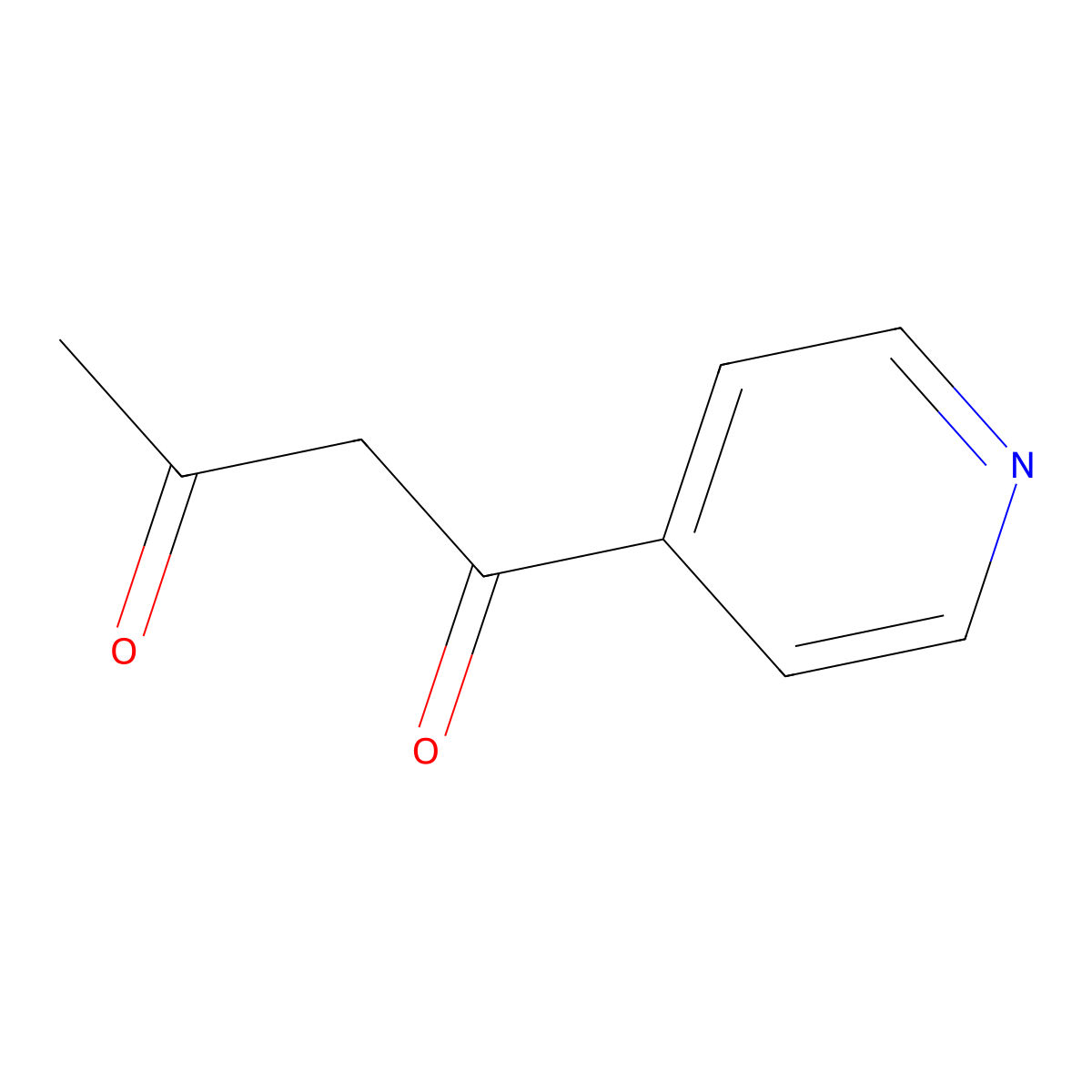 1-(Pyridin-4-yl)butane-1,3-dione molecular structure, CAS 75055-73-1