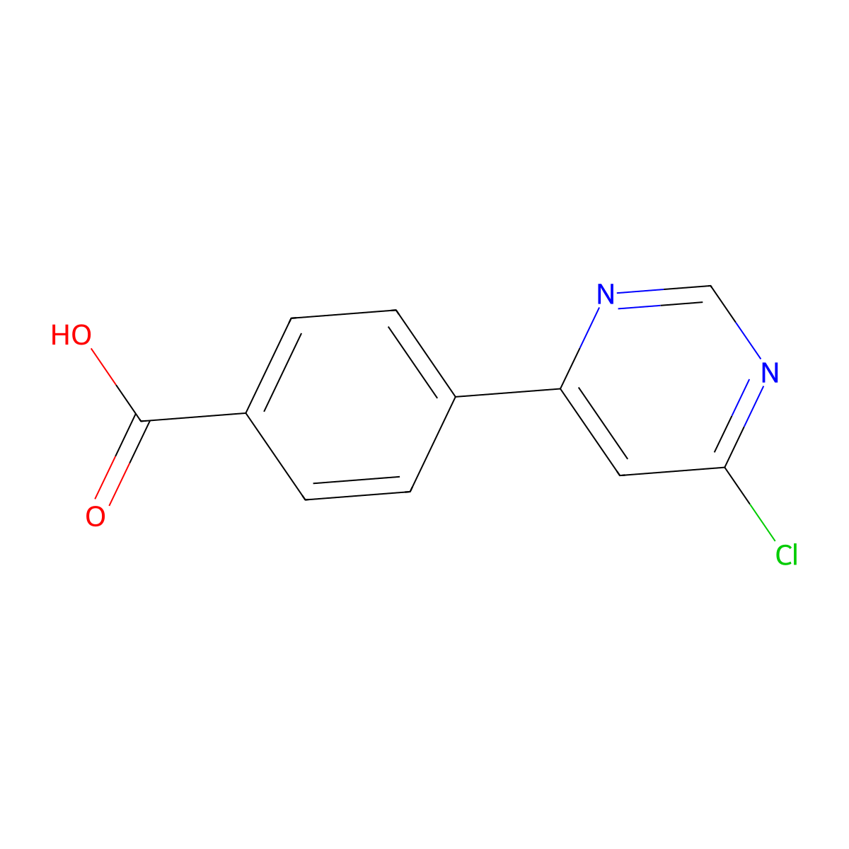 4-(6-Chloropyrimidin-4-yl)benzoic acid molecular structure, CAS 750559-62-7