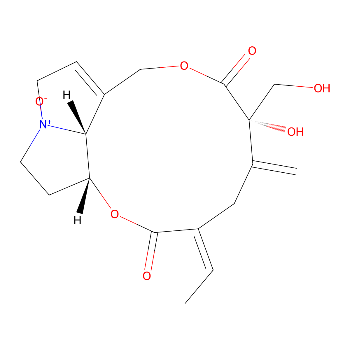 Riddelline N-oxide molecular structure, CAS 75056-11-0