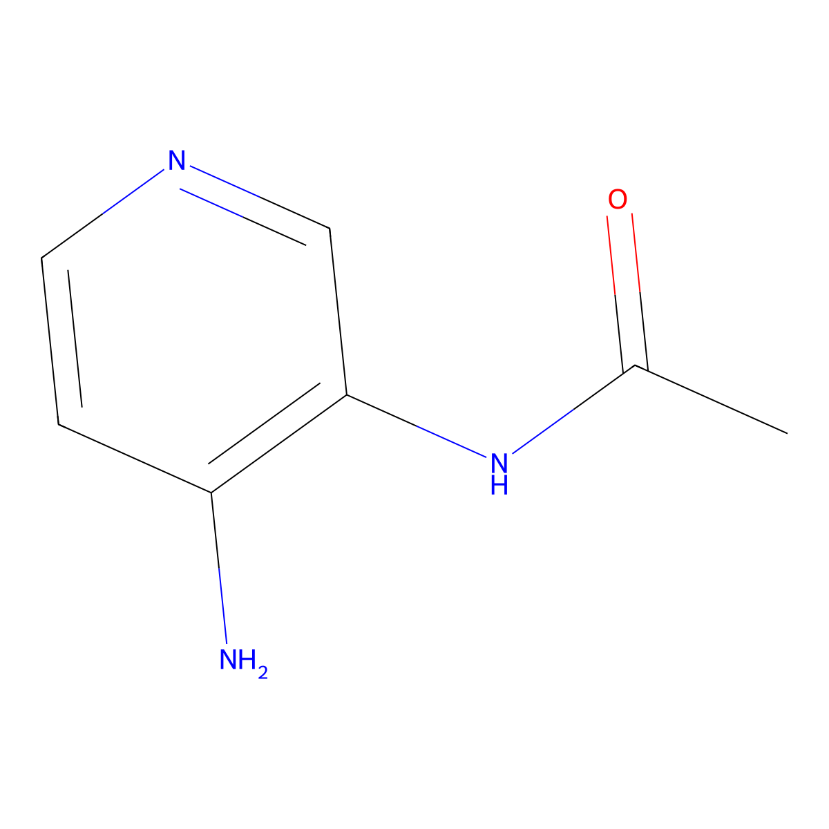 N-(4-aminopyridin-3-yl)acetamide molecular structure, CAS 750570-35-5