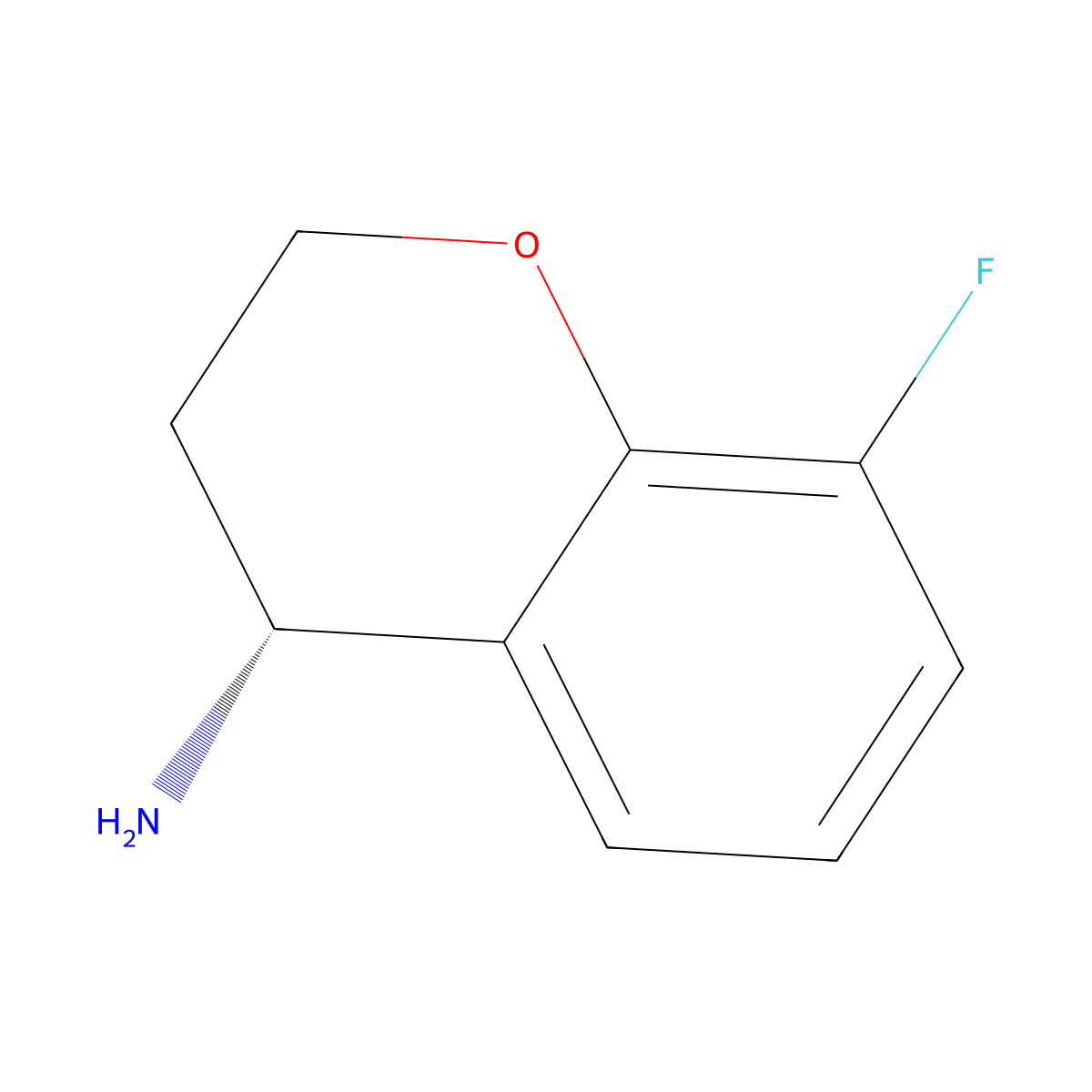 (R)-8-fluorochroman-4-amine molecular structure, CAS 750571-31-4