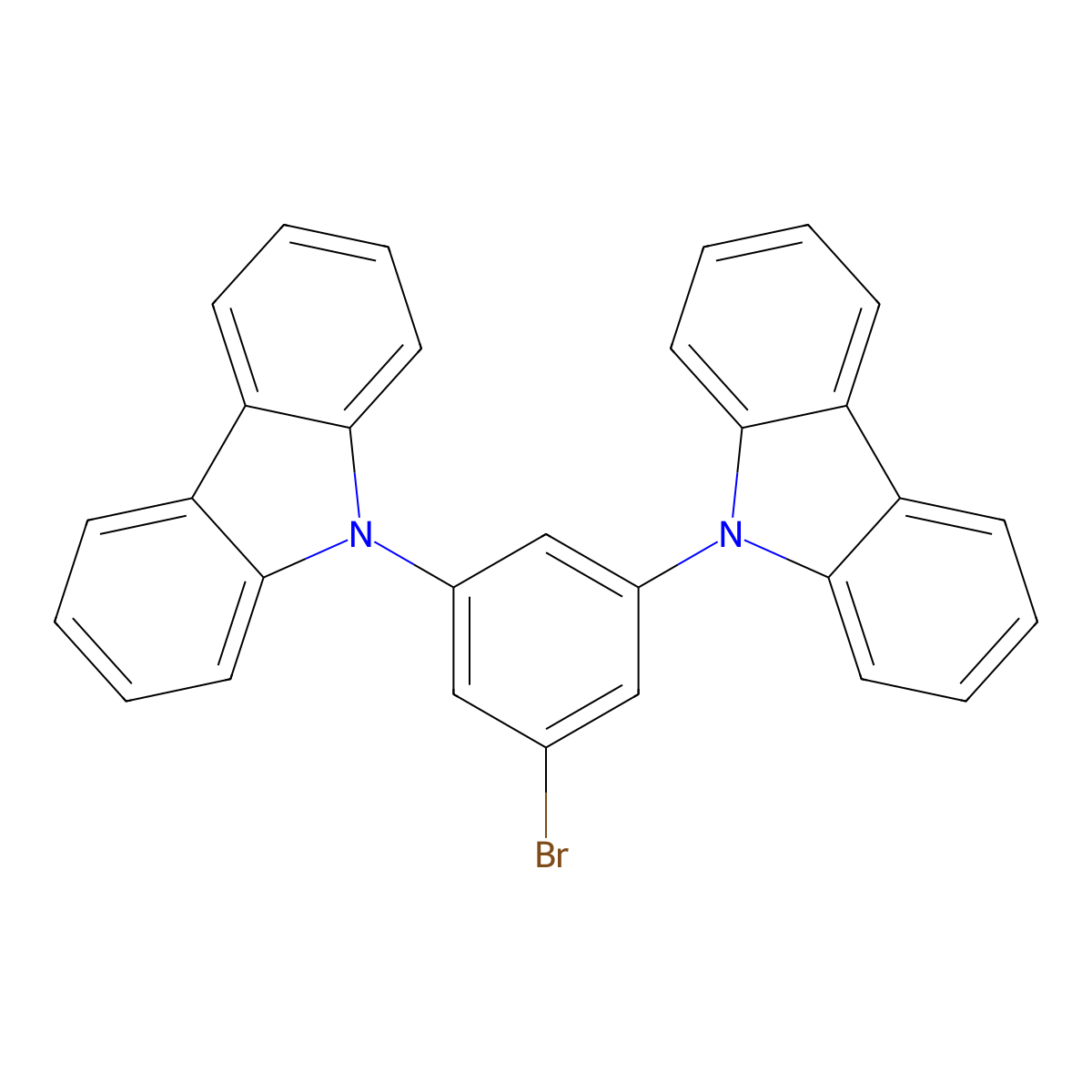 3,5-(Di-9-Carbazolyl)Bromobenzene molecular structure, CAS 750573-24-1