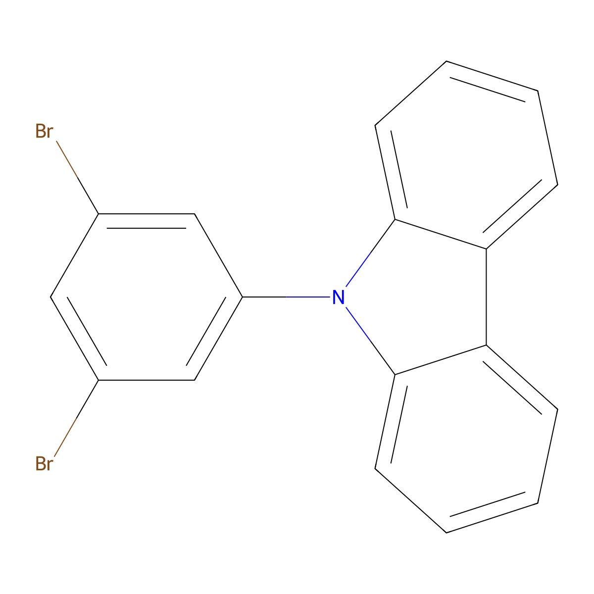 9-(3,5-Dibromophenyl)carbazole molecular structure, CAS 750573-26-3
