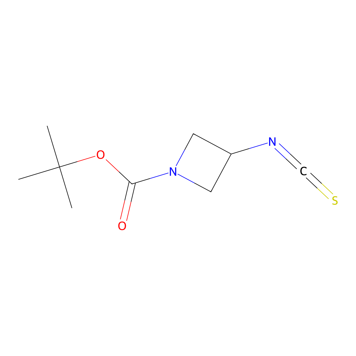 Tert-butyl 3-isothiocyanatoazetidine-1-carboxylate molecular structure, CAS 750583-84-7