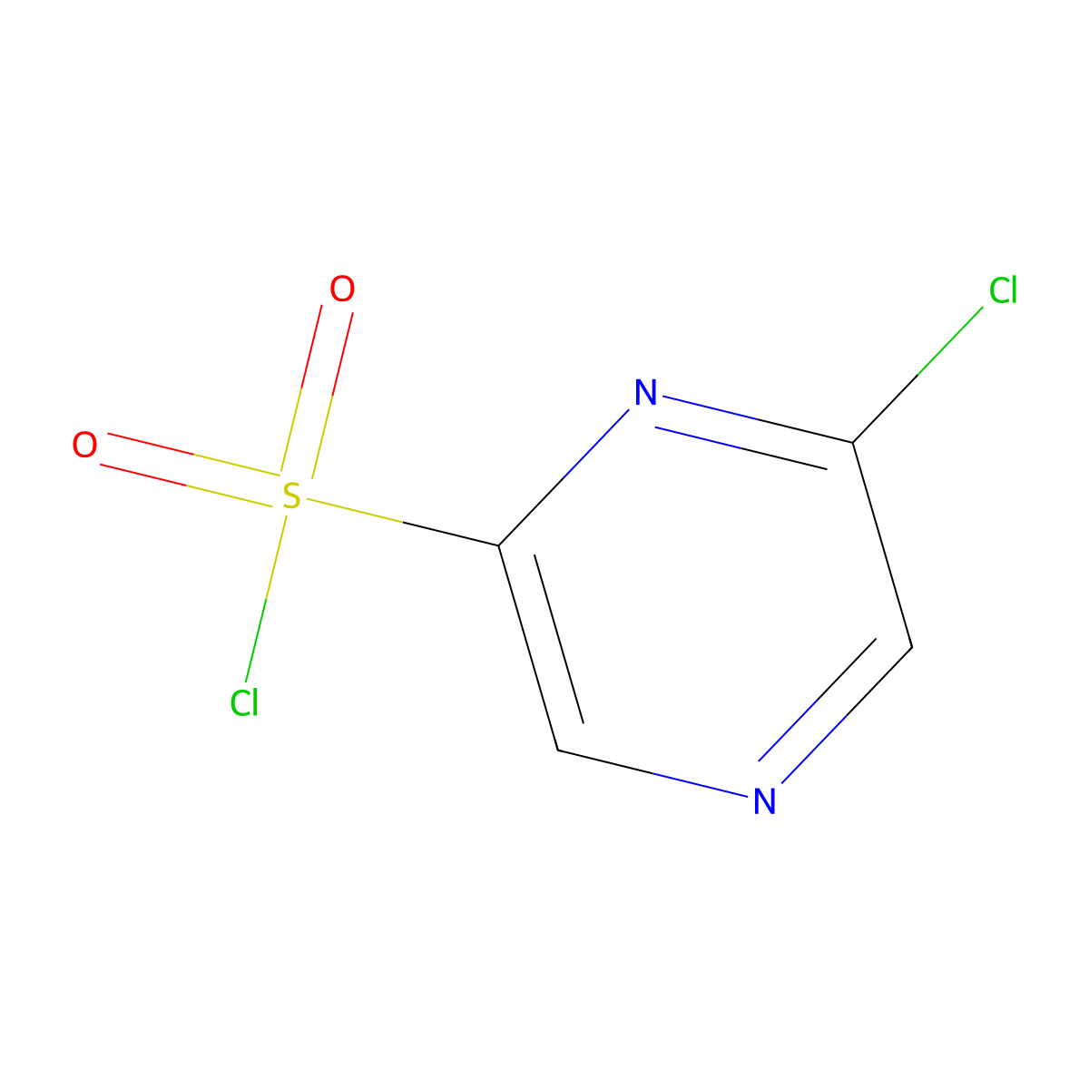 6-Chloropyrazine-2-sulfonyl chloride molecular structure, CAS 750584-04-4