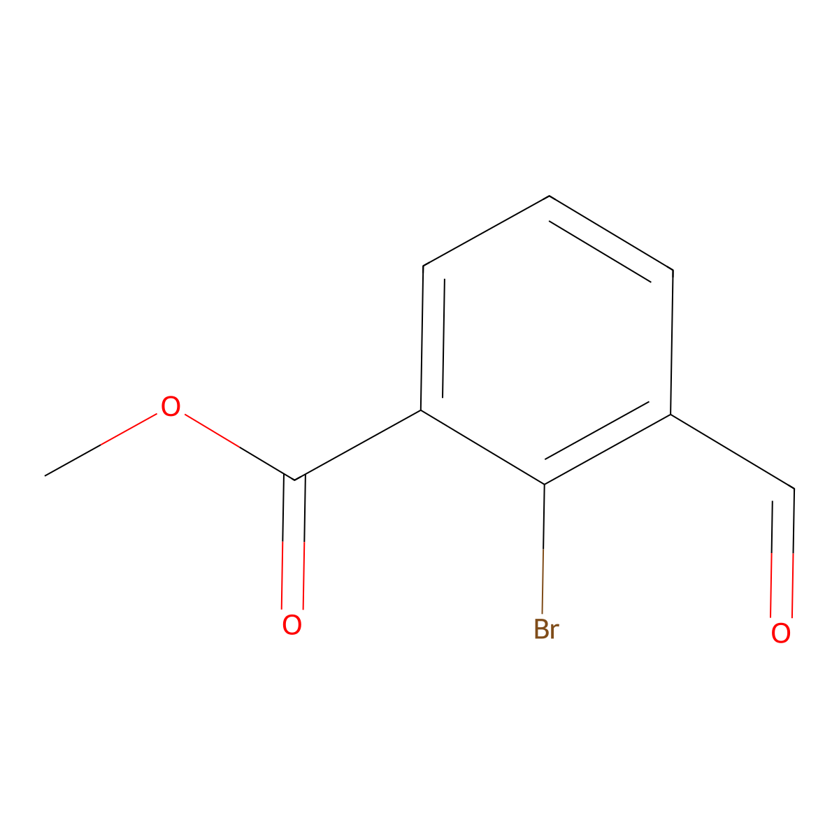 Methyl 2-bromo-3-formylbenzoate molecular structure, CAS 750585-94-5