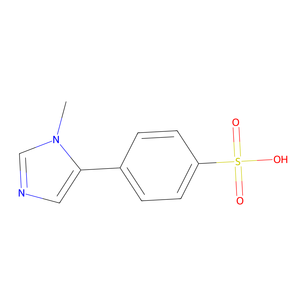 4-(1-Methyl-1H-imidazol-5-yl)benzenesulfonic acid molecular structure, CAS 750585-95-6
