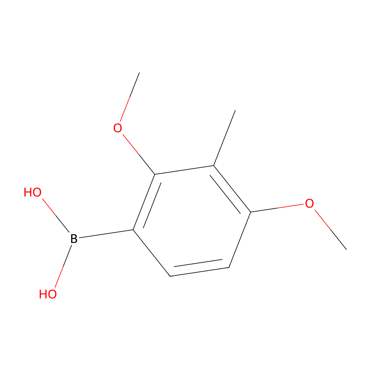 (2,4-Dimethoxy-3-methylphenyl)boronic acid molecular structure, CAS 750586-15-3