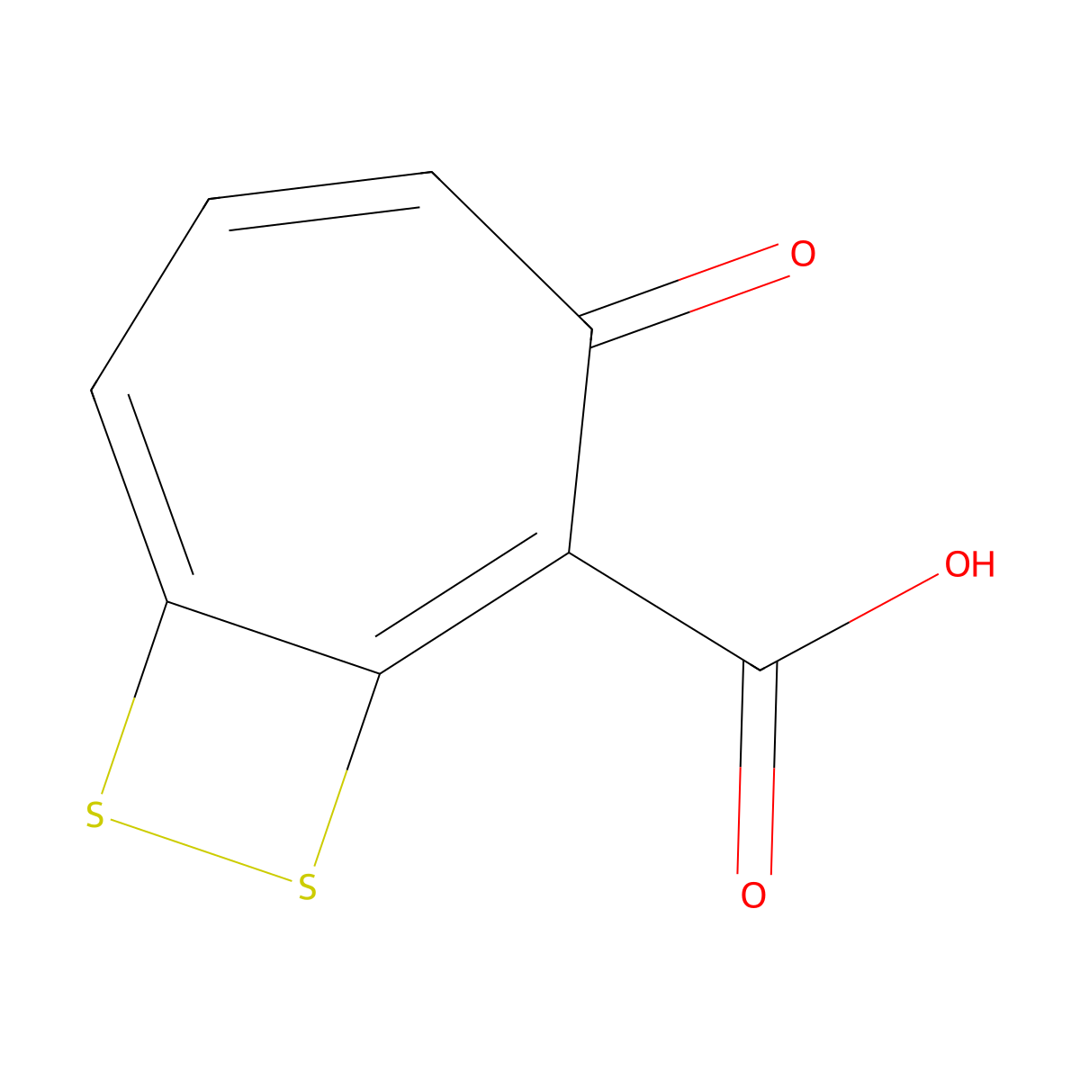 Tropodithietic acid molecular structure, CAS 750590-18-2
