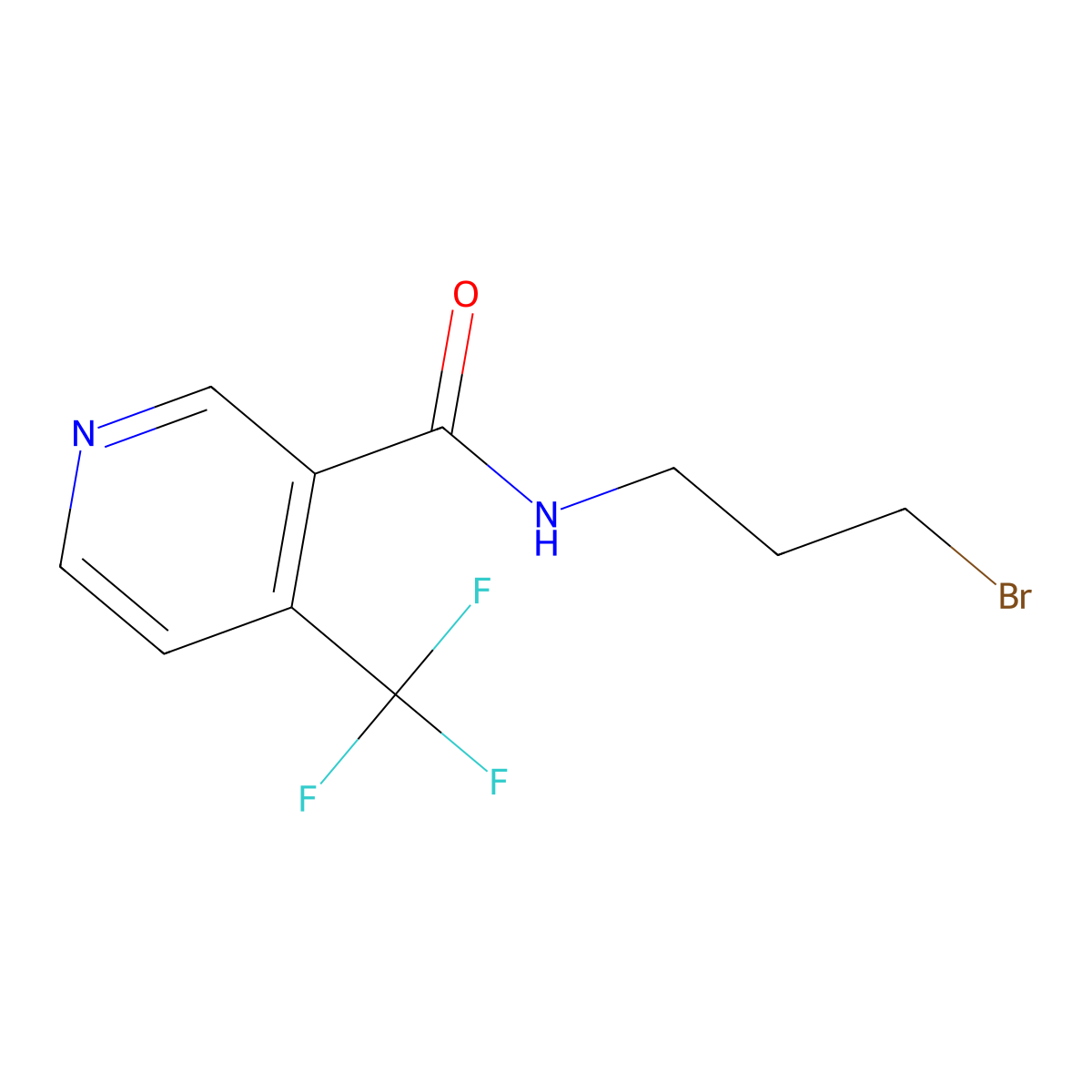 N-(3-bromopropyl)-4-trifluoromethylnicotinamide molecular structure, CAS 750592-58-6
