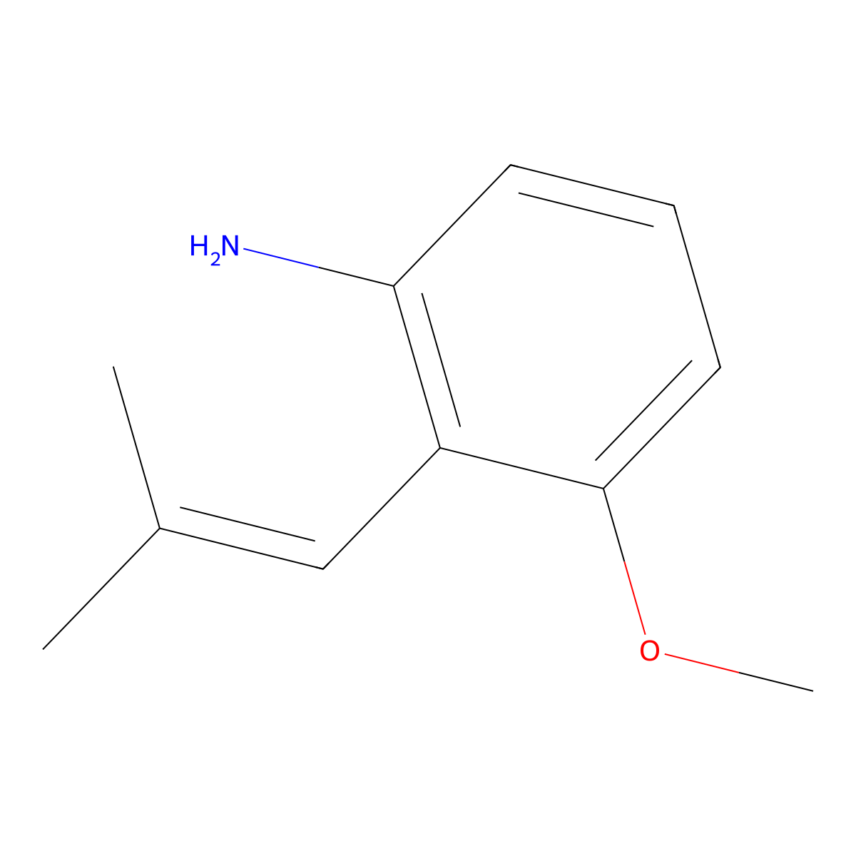 3-Methoxy-2-(2-methylprop-1-en-1-yl)aniline molecular structure, CAS 750597-52-5