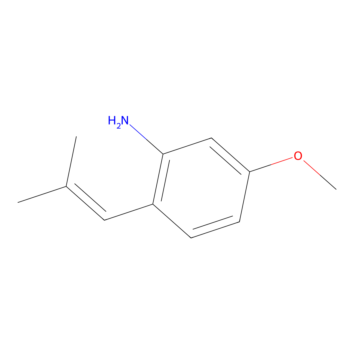 5-Methoxy-2-(2-methylprop-1-en-1-yl)aniline molecular structure, CAS 750597-53-6