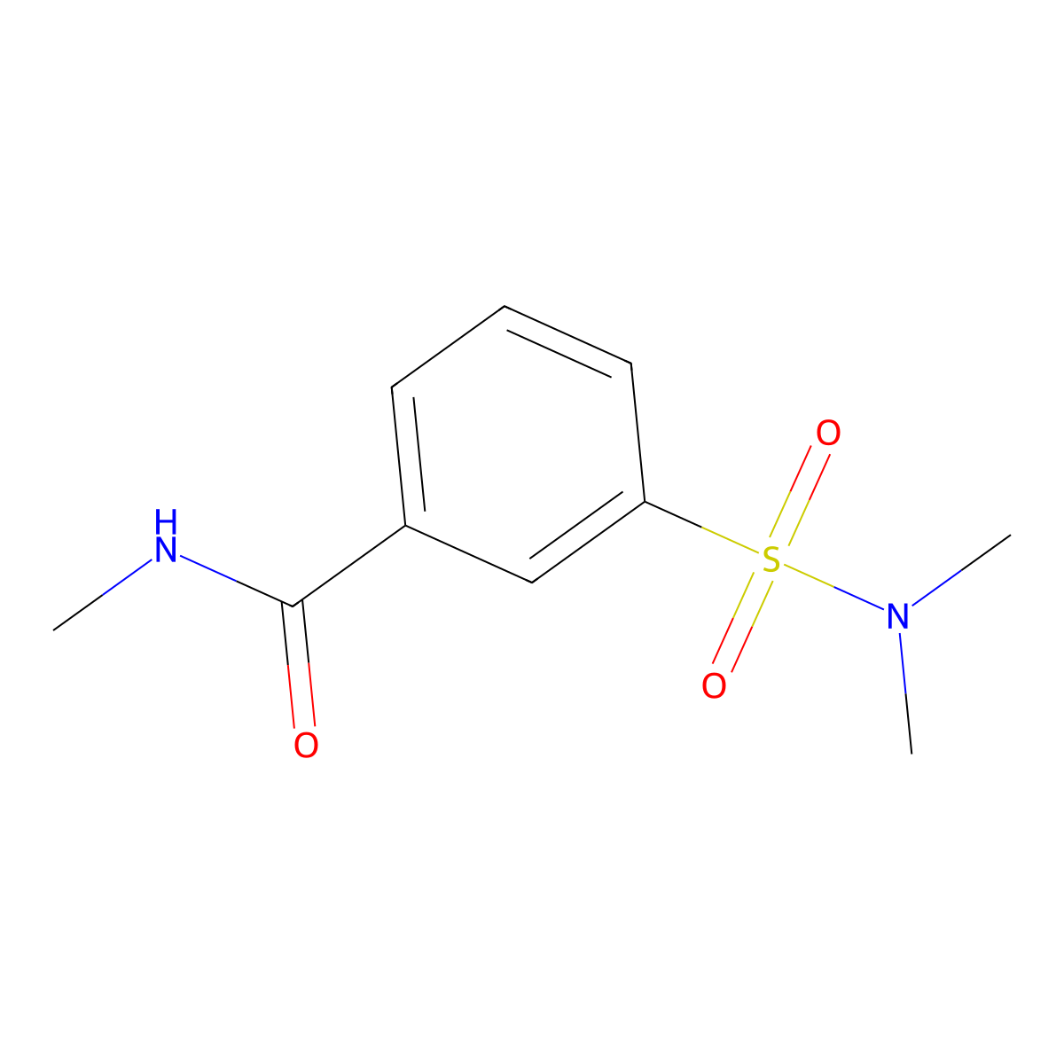 3-(dimethylsulfamoyl)-N-methylbenzamide molecular structure, CAS 750598-93-7