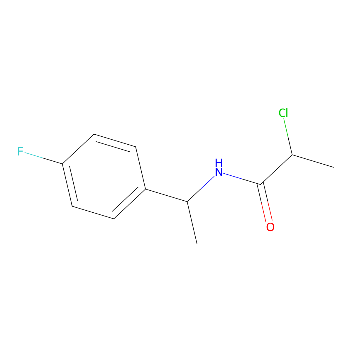 2-chloro-N-[1-(4-fluorophenyl)ethyl]propanamide molecular structure, CAS 750599-03-2