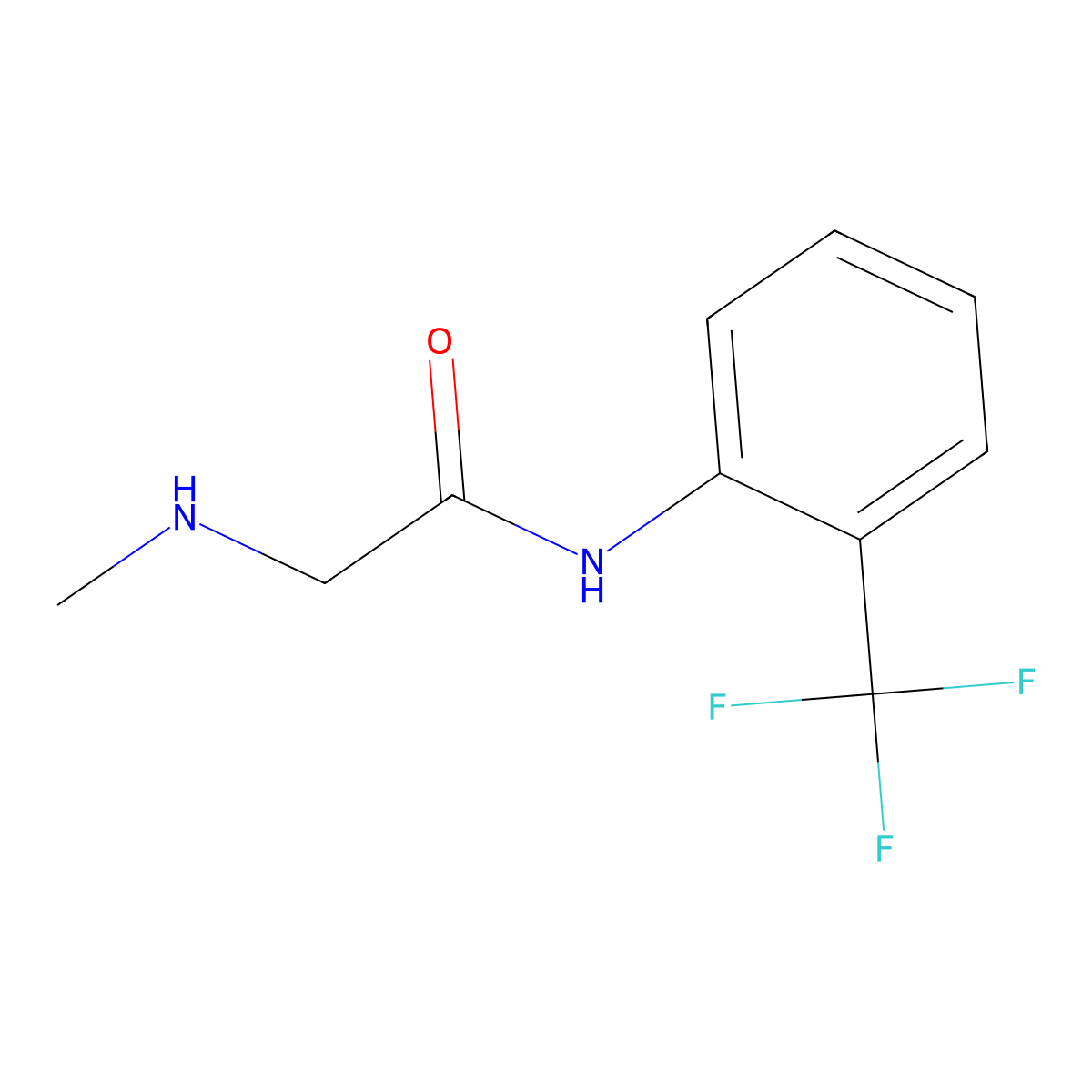 2-(methylamino)-N-[2-(trifluoromethyl)phenyl]acetamide molecular structure, CAS 750599-20-3
