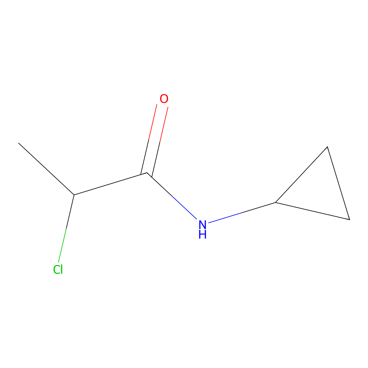 2-chloro-N-cyclopropylpropanamide molecular structure, CAS 750599-27-0