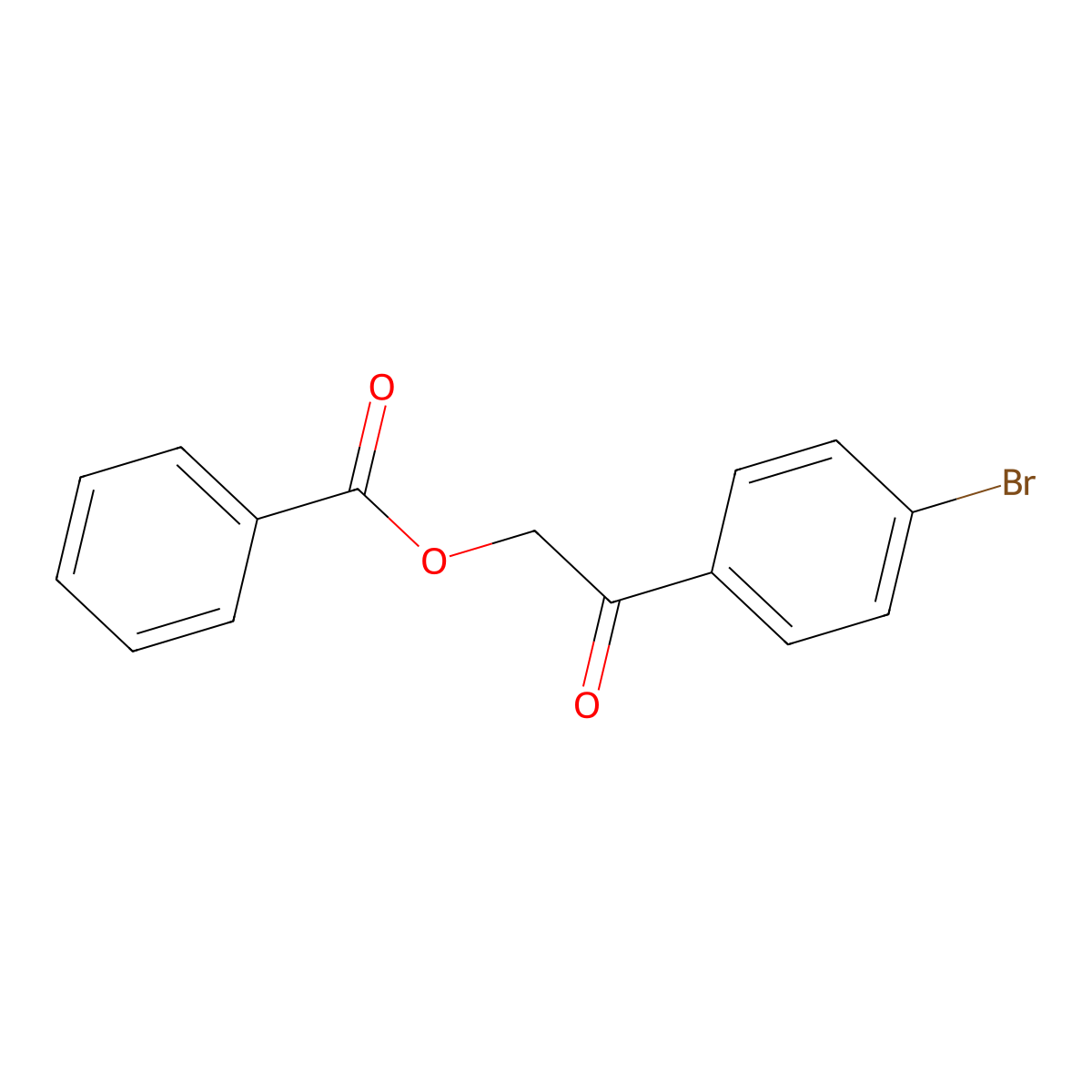 p-Bromophenacyl benzoate molecular structure, CAS 7506-12-9