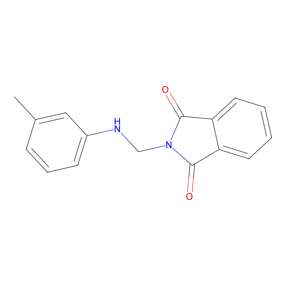 2-{[(3-methylphenyl)amino]methyl}-1H-isoindole-1,3(2H)-dione molecular structure, CAS 7506-35-6