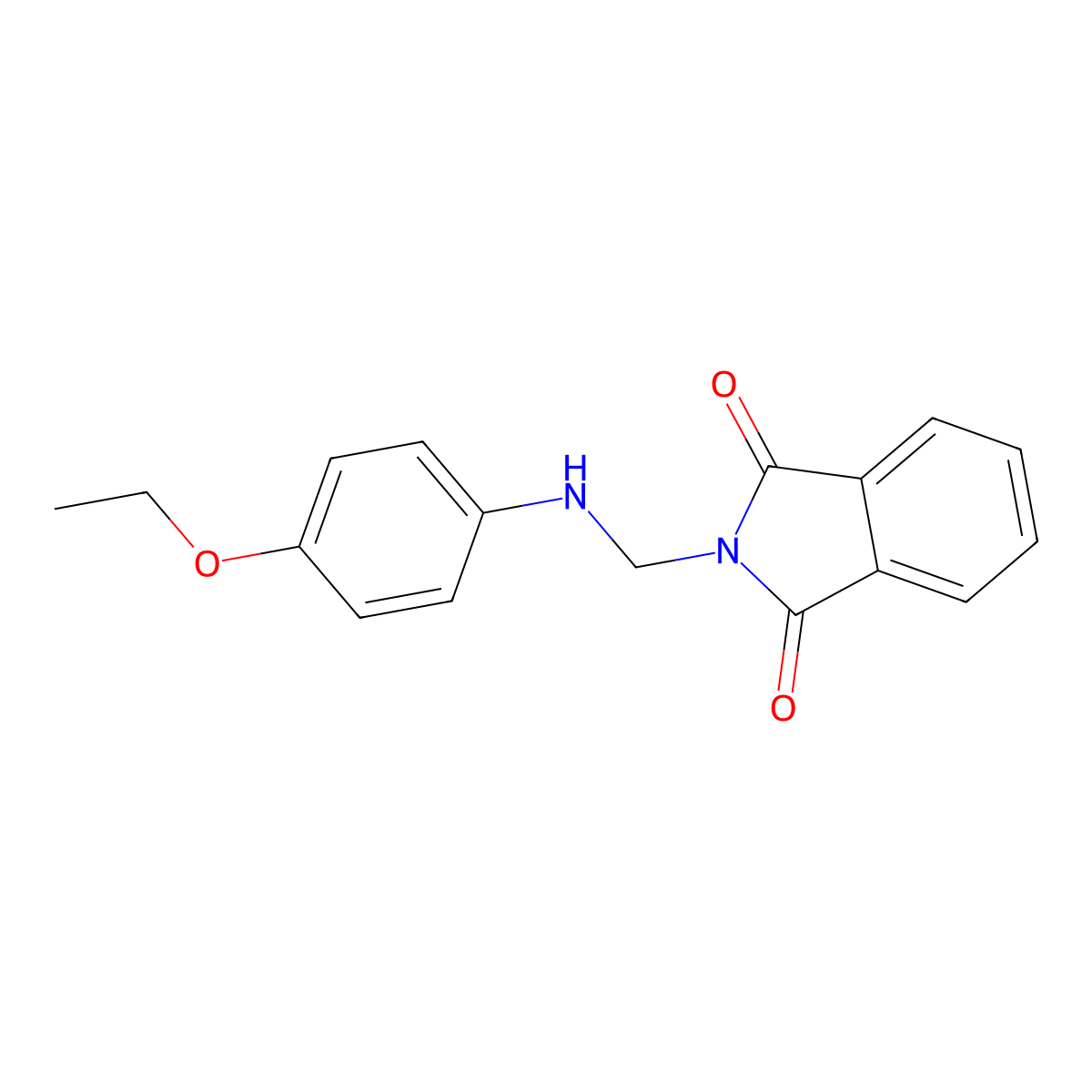 N-(Para-phenetidinomethyl)-phthalimide molecular structure, CAS 7506-36-7
