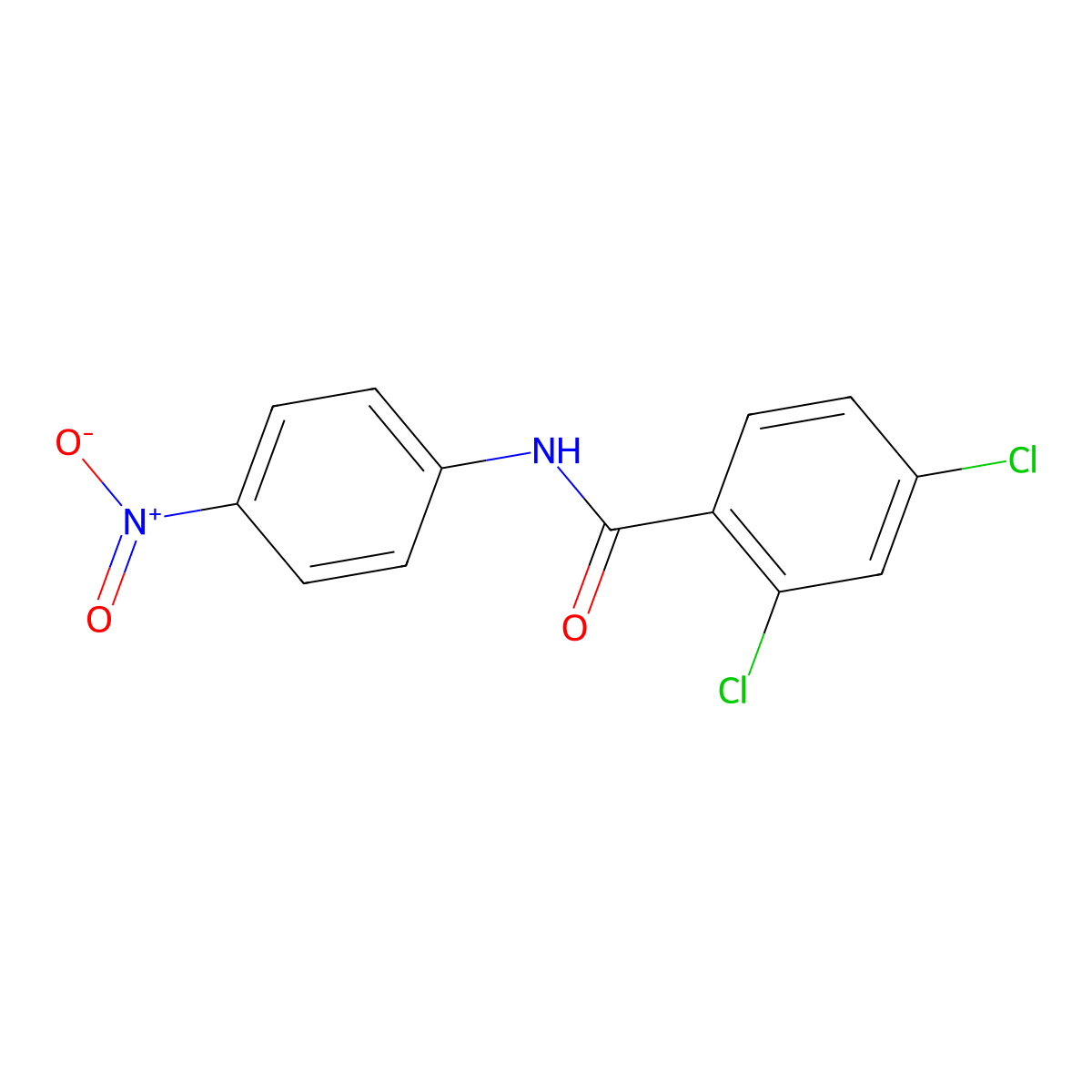 2,4-dichloro-N-(4-nitrophenyl)benzamide molecular structure, CAS 7506-43-6