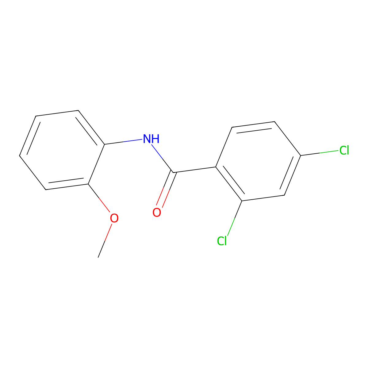 2,4-dichloro-N-(2-methoxyphenyl)benzamide molecular structure, CAS 7506-47-0