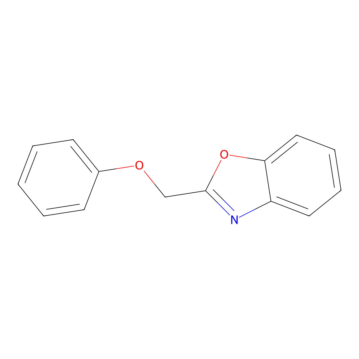 2-(Phenoxymethyl)-1,3-benzoxazole molecular structure, CAS 7506-48-1