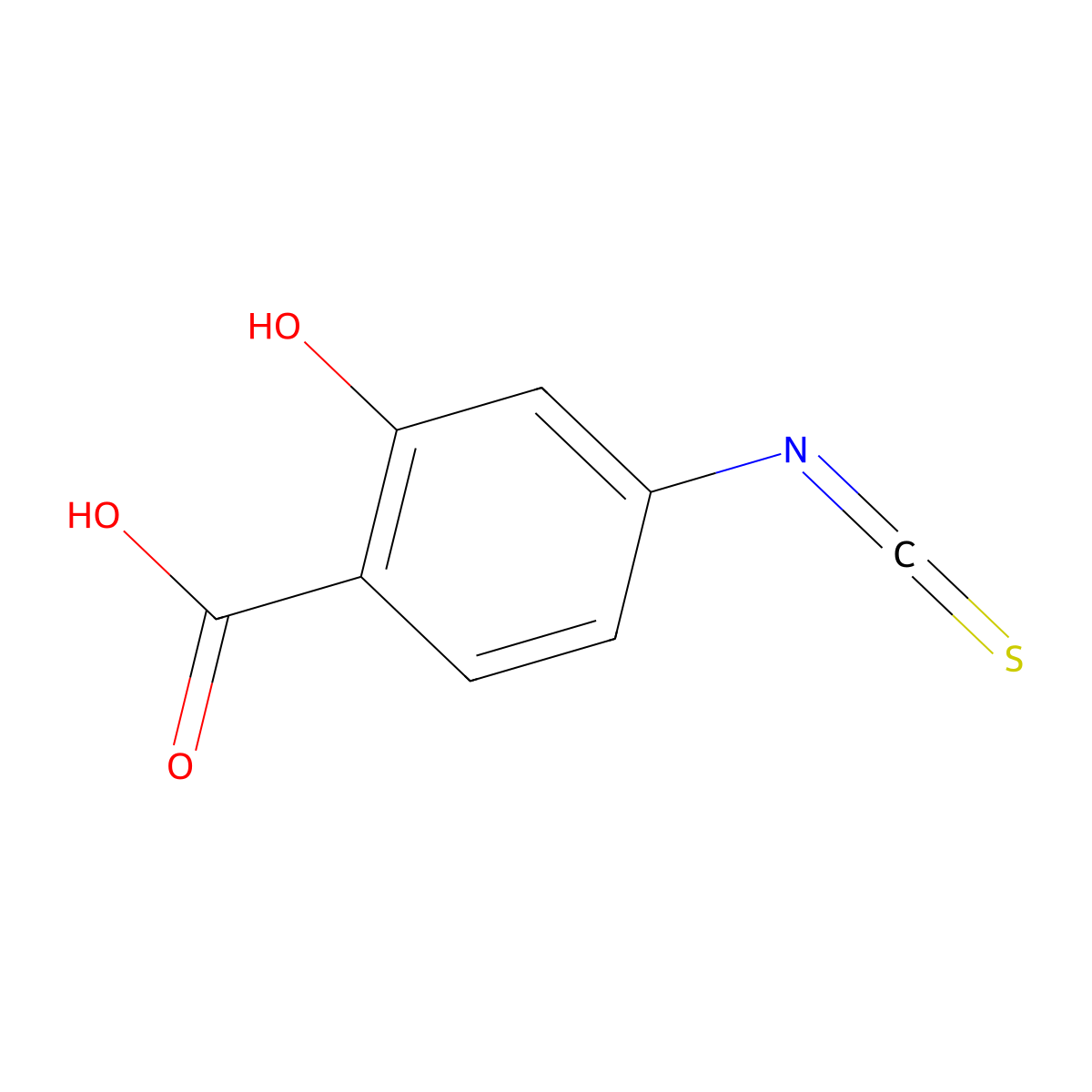 2-Hydroxy-4-isothiocyanatobenzoic acid molecular structure, CAS 7506-87-8