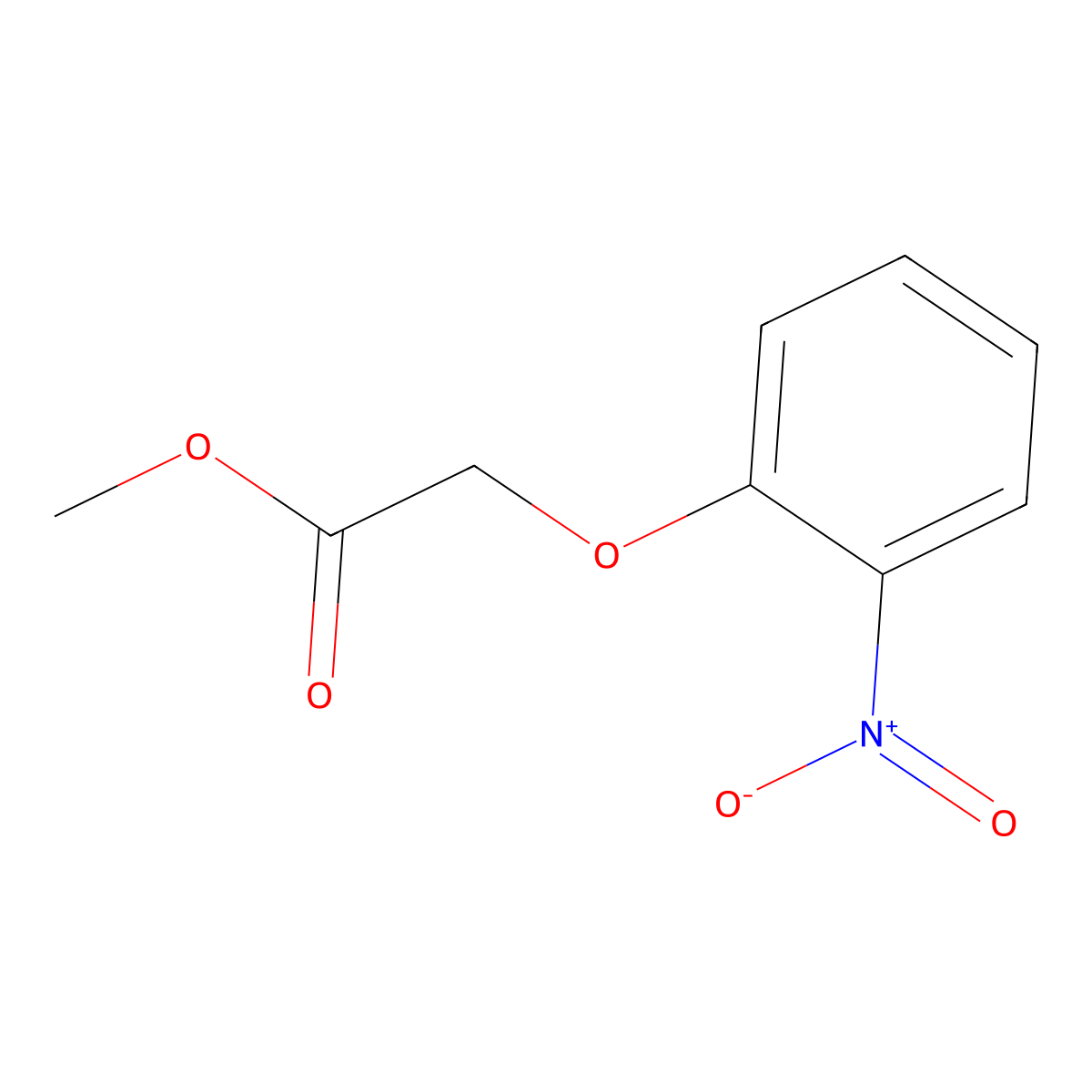 Methyl 2-(2-nitrophenoxy)acetate molecular structure, CAS 7506-93-6