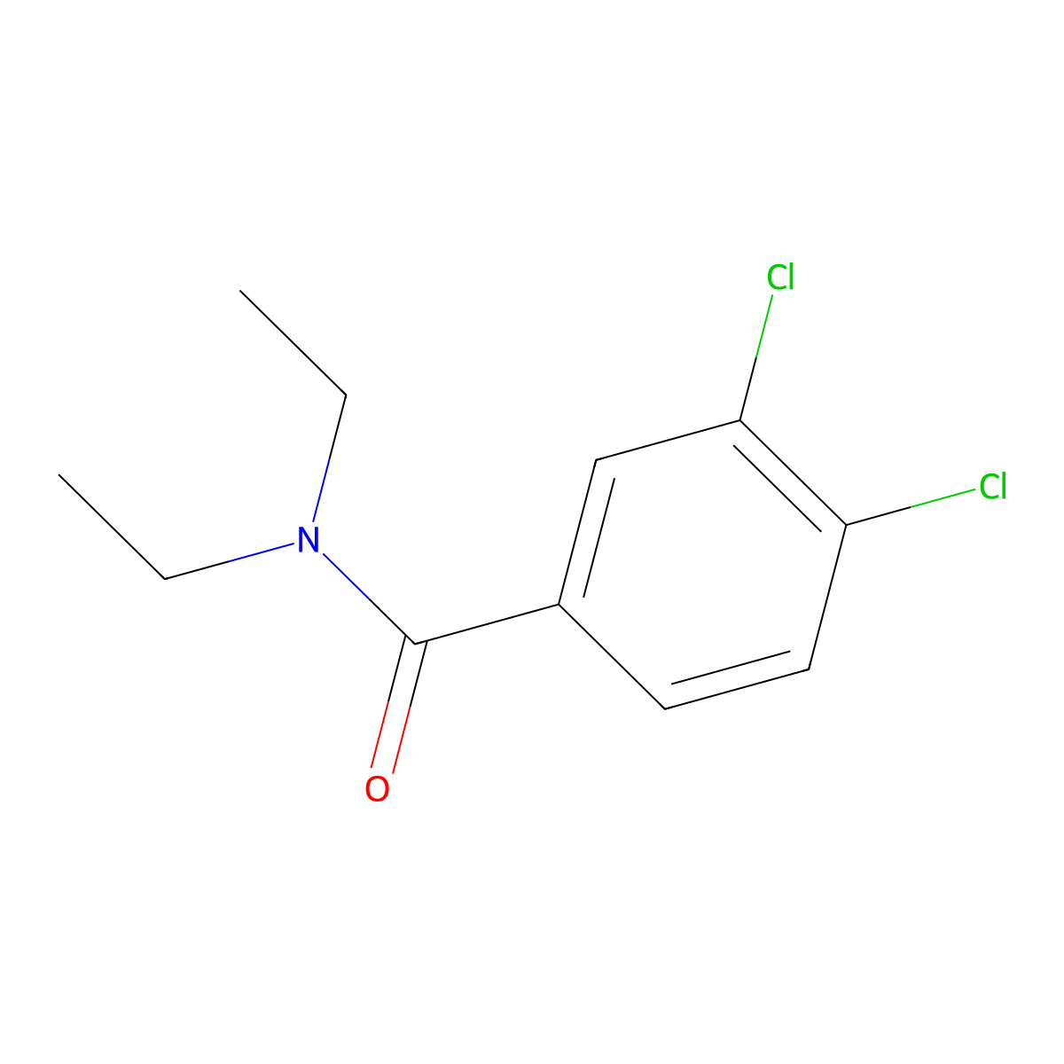 3,4-dichloro-N,N-diethylbenzamide molecular structure, CAS 7506-97-0