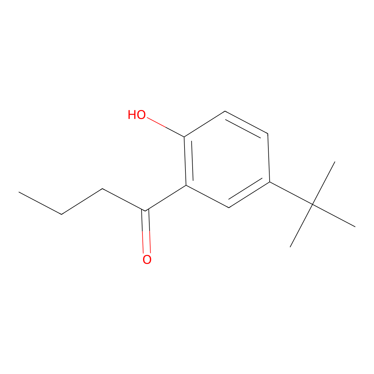 1-(5-Tert-butyl-2-hydroxyphenyl)butan-1-one molecular structure, CAS 75060-53-6