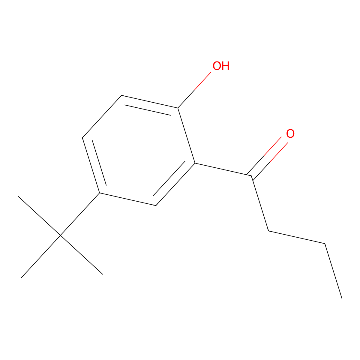 1-(5-Tert-butyl-2-hydroxyphenyl)butan-1-one molecular structure, CAS 75060-53-6