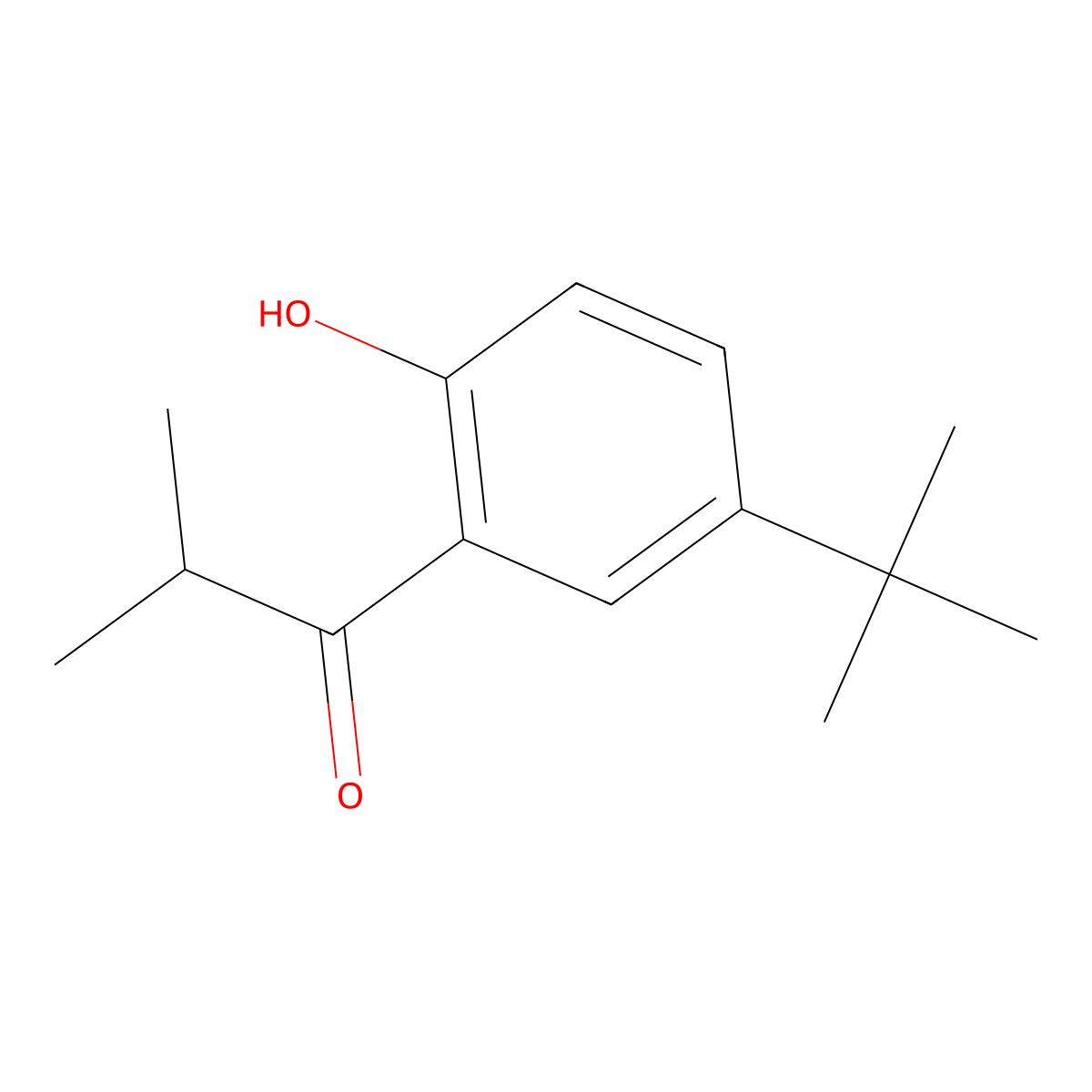 1-(5-(Tert-butyl)-2-hydroxyphenyl)-2-methylpropan-1-one molecular structure, CAS 75060-54-7