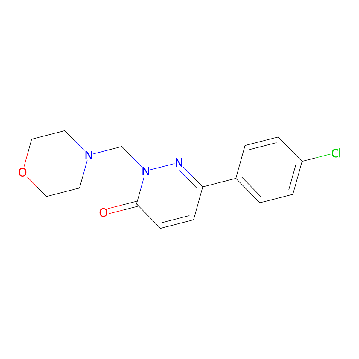 6-(4-chlorophenyl)-2-(morpholin-4-ylmethyl)pyridazin-3(2H)-one molecular structure, CAS 750604-38-7