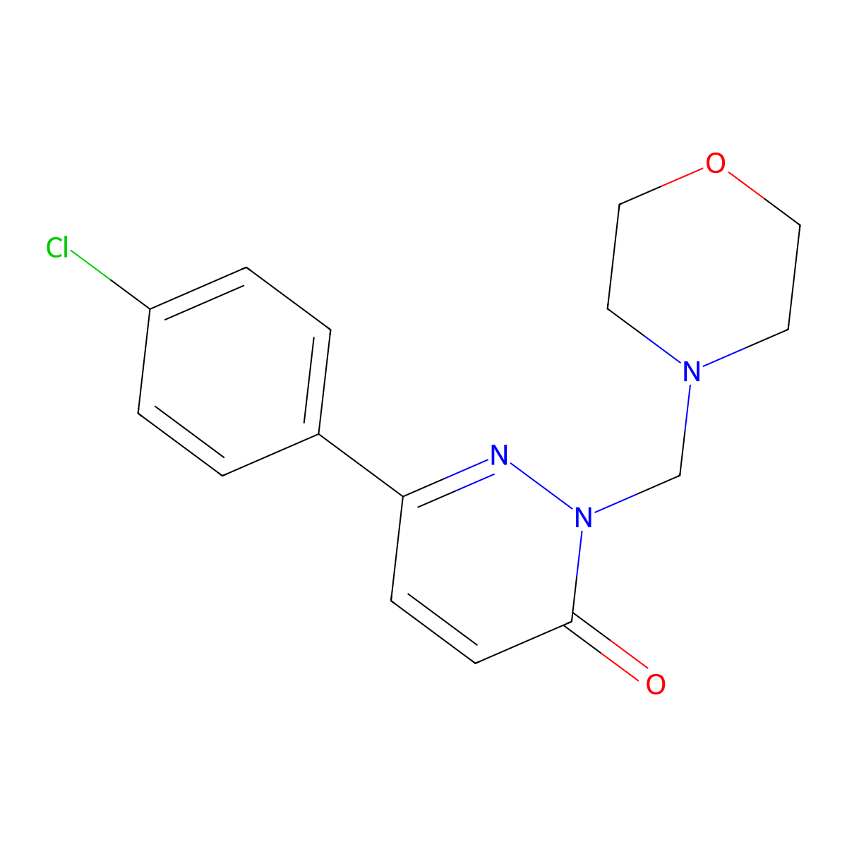 6-(4-chlorophenyl)-2-(morpholin-4-ylmethyl)pyridazin-3(2H)-one molecular structure, CAS 750604-38-7