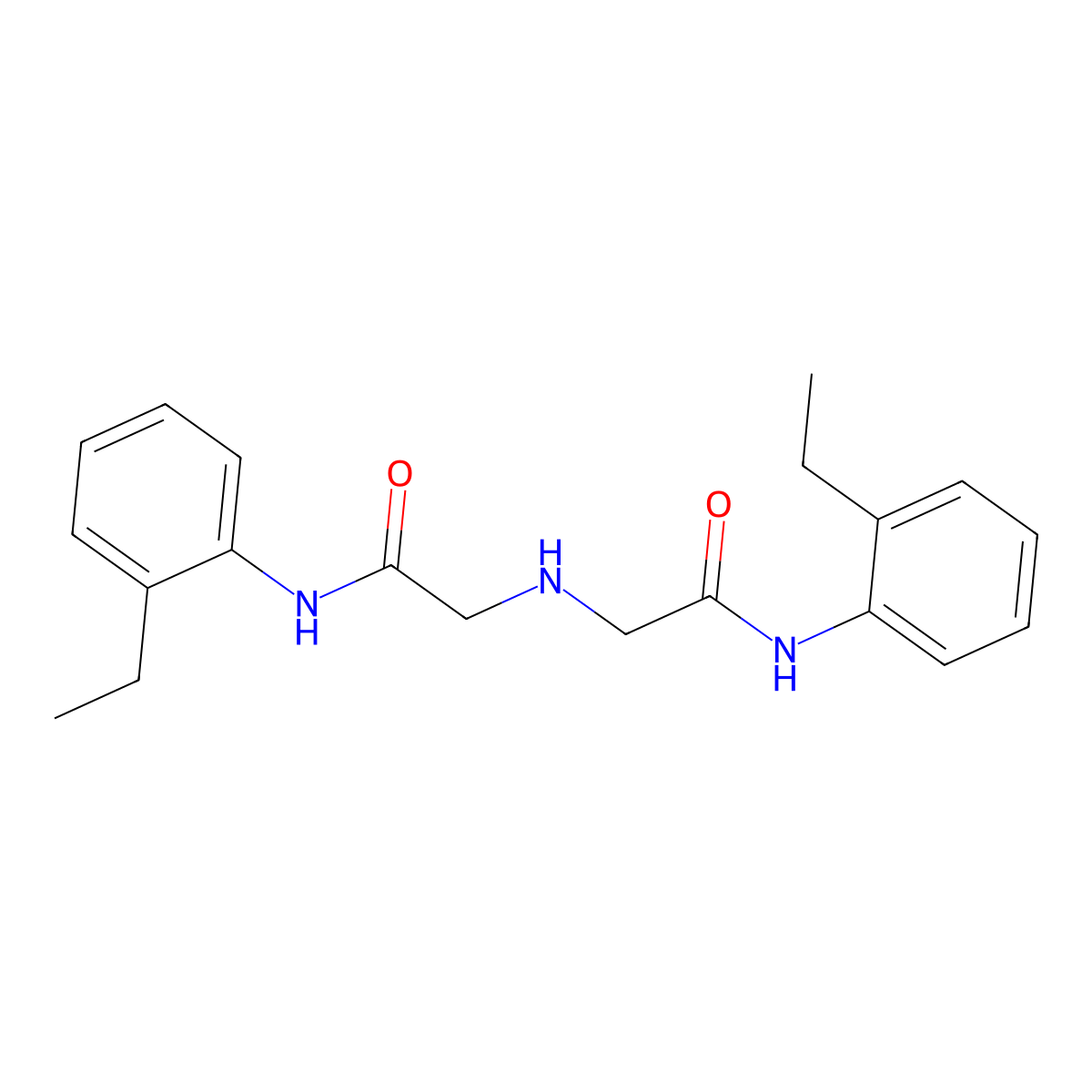 N-(2-ethylphenyl)-2-({[(2-ethylphenyl)carbamoyl]methyl}amino)acetamide molecular structure, CAS 750604-90-1