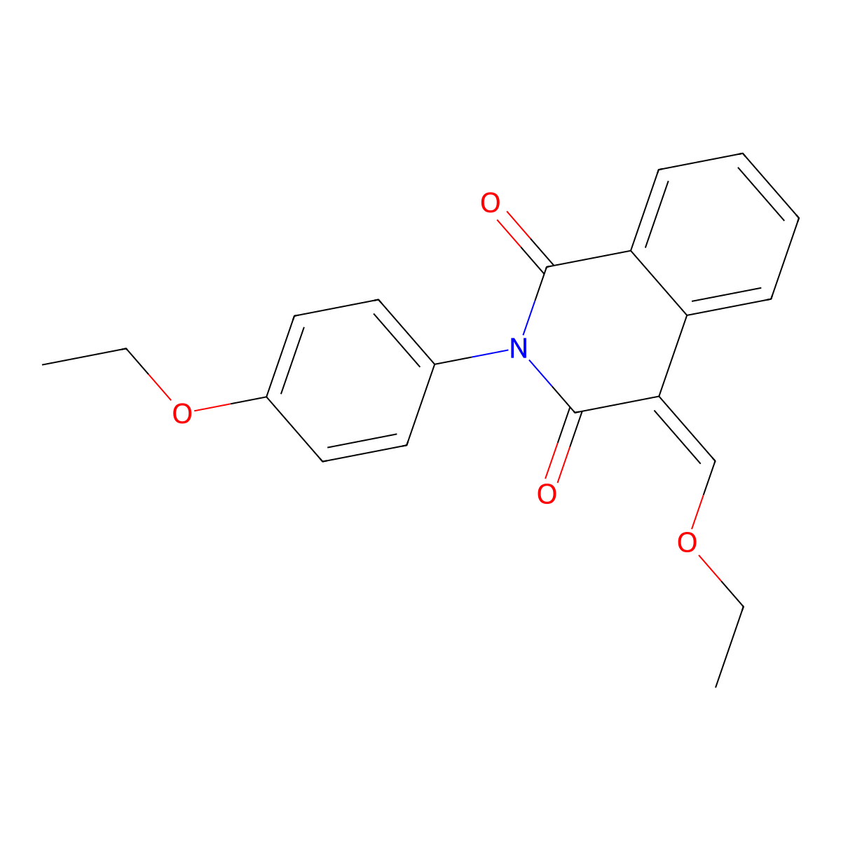 (4Z)-4-(ethoxymethylidene)-2-(4-ethoxyphenyl)isoquinoline-1,3-dione molecular structure, CAS 750607-40-0