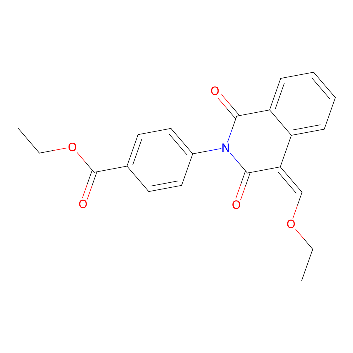 Ethyl 4-[4-(ethoxymethylidene)-1,3-dioxoisoquinolin-2-yl]benzoate molecular structure, CAS 750607-46-6